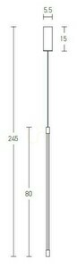 Závěsné LED svítidlo Zambelis 12W 3000K černé matné hliníkové small 2