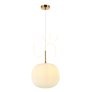 Závěsné světlo Zambelis zlatý mat opálové sklo E27 1x40W 30 cm small 3