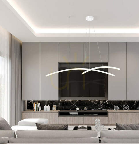 Kontrola Závěsné LED svítidlo Zambelis 20129 41 W 3000 K matně bílé, hliník a akryl