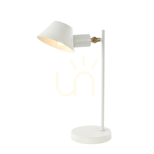 Kontrola Stolní lampa E27 MAX 25W Železná bílá - zlatá barva Vypínač ZAMBELIS