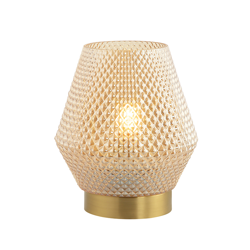 Zobrazit Stolní lampa E27 MAX 40W sklo koňak a mosaz vypínač ZAMBELIS Stolní lampa E27 MAX 40W sklo koňak a mosaz vypínač ZAMBELIS
