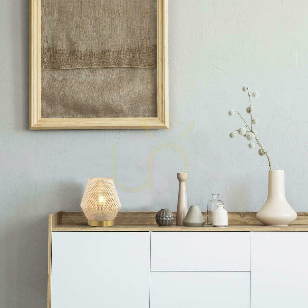 Kontrola Stolní lampa E27 MAX 40W sklo koňak a mosaz vypínač ZAMBELIS Stolní lampa E27 MAX 40W sklo koňak a mosaz vypínač ZAMBELIS