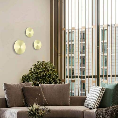 Kontrola Nástěnné světlo Zambelis Scone LED 10W 3000K kartáčovaná mosaz
