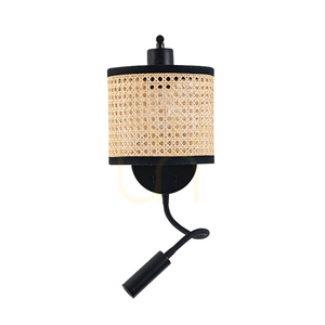 Nástěnné světlo Bass Stick 3W 3000k žárovka 1xe27 MAX 40W Black Matt- Natural ZAMBELIS small 3