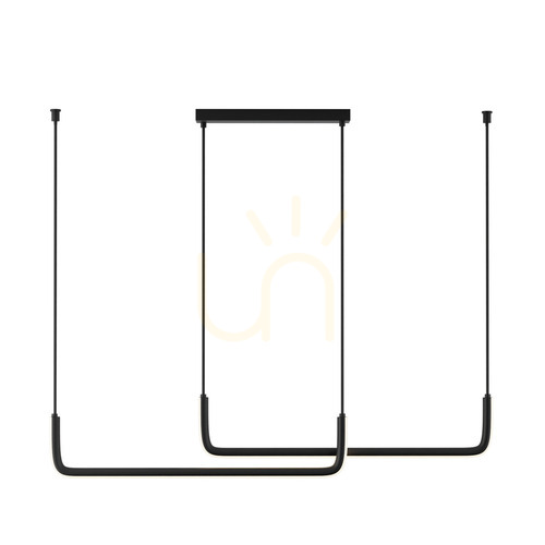Kontrola Závěsné LED svítidlo Zambelis 40W 3000K černé matné 120 cm