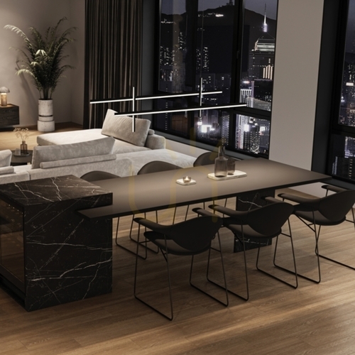 Kontrola Závěsné LED světlo Zambelis 41W 3000K černé hliník 119 cm