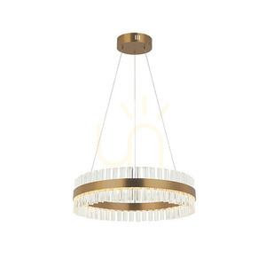 Závěsné LED svítidlo Zambelis 56W 3000K zlatý mat, nerezová ocel a sklo small 1
