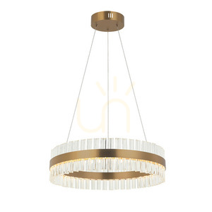 Závěsné LED svítidlo Zambelis 56W 3000K zlatý mat, nerezová ocel a sklo small 0