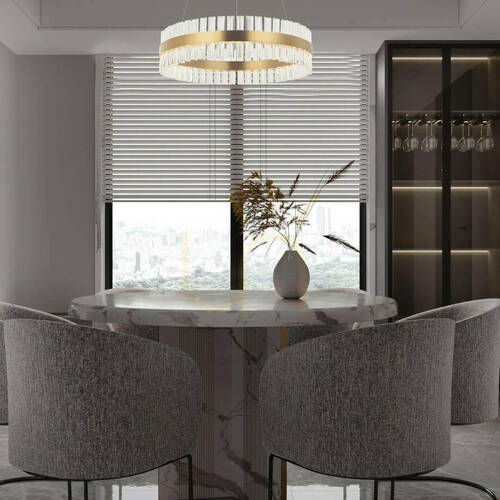 Kontrola Závěsné LED svítidlo Zambelis 68W 3000K zlatý mat nerezová ocel sklo