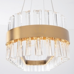 Závěsné LED svítidlo Zambelis 68W 3000K zlatý mat nerezové sklo small 3