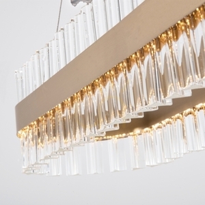 Závěsné LED svítidlo Zambelis 68W 3000K zlatý mat nerezové sklo small 4
