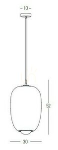 Závěsné svítidlo Zambelis G9 kouřové sklo zlaté mat 30 cm small 2