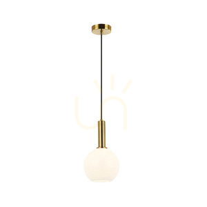 Závěsné svítidlo Zambelis 22071, zlatá matná, opálové stínidlo Ø 20 cm, E27 small 1