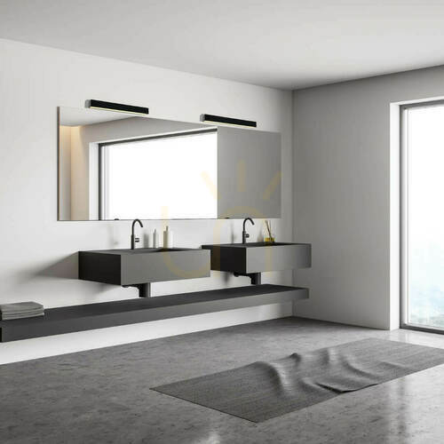 Kontrola Nástěnné LED světlo Zambelis 15W 3000K černé IP44 60 cm