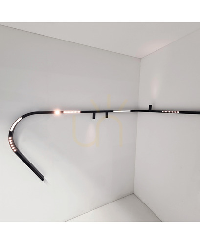 Kontrola Magnetický LED modul na lištu Zambelis 22093 8W 3000K pískově černý DALI 48V oblouk 600 mm