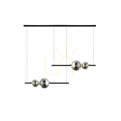 Kontrola Závěsné LED svítidlo Zambelis 22W černé kouřové sklo