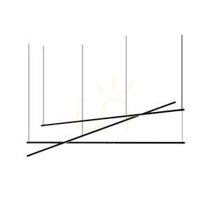 Černé lineární závěsné svítidlo Zambelis 22237 LED 64 W 5760 lm 3000 K CRI 90 180 cm small 1