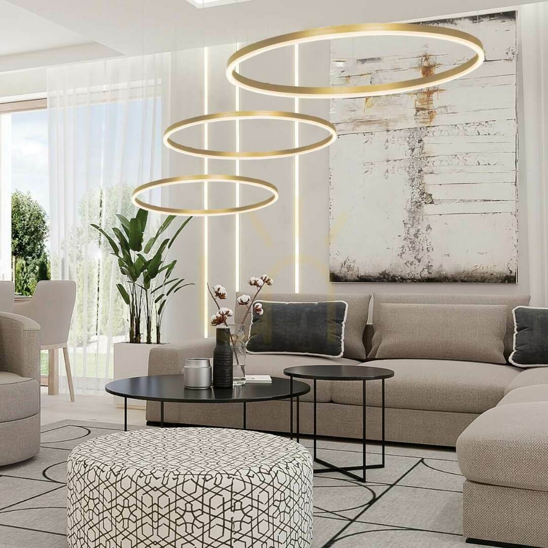 Kontrola Závěsné LED svítidlo Zambelis 42W 3000K zlaté matné, opálové sklo Závěsné LED svítidlo Zambelis 42W 3000K zlaté matné, opálové sklo