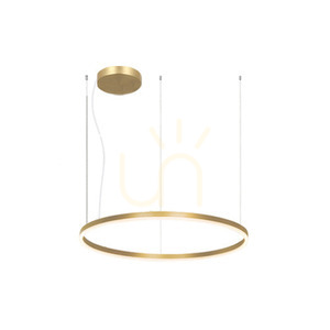 Závěsné LED svítidlo Zambelis 57W 3000K zlaté matné Ø80 cm hliník akryl small 1