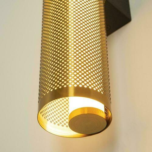 Kontrola Nástěnné LED svítidlo Zambelis 11W 3000K černá/mosaz s opálovým sklem