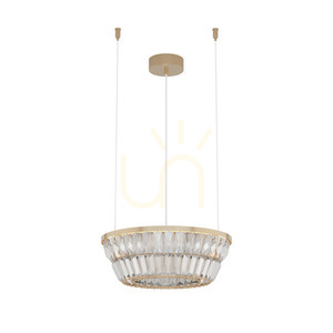 Závěsné LED svítidlo Zambelis 27W 3000K antická mosaz s krystalem small 1