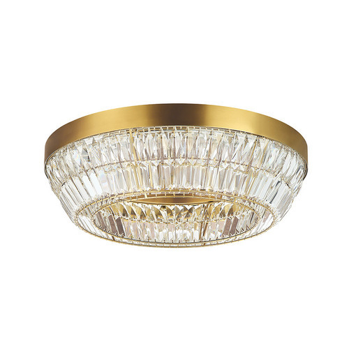 Kontrola Stropní LED svítidlo Zambelis 38W 3000K staromosaz kov-křišťál 60 cm