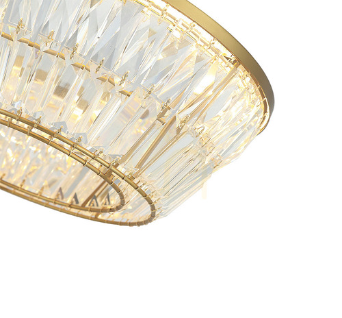 Kontrola Stropní LED svítidlo Zambelis 23047, staromosaz a křišťál, 60 cm, 38 W, 3000 K