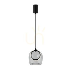 Závěsné LED svítidlo Zambelis 6W 3000K černé matné, čiré sklo small 1
