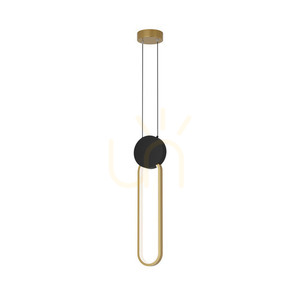 Závěsné LED svítidlo Zambelis 13W 3000K černá-zlatá 48 cm small 1