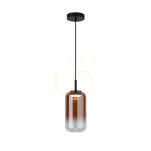 Závěsné LED svítidlo Zambelis 12W 3000K černé měděné sklo small 1