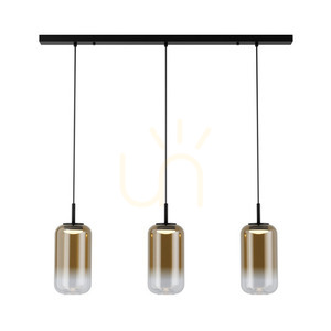 Line LED světlo 3x12w 3000k sklo černá-zlatá ZAMBELIS small 1