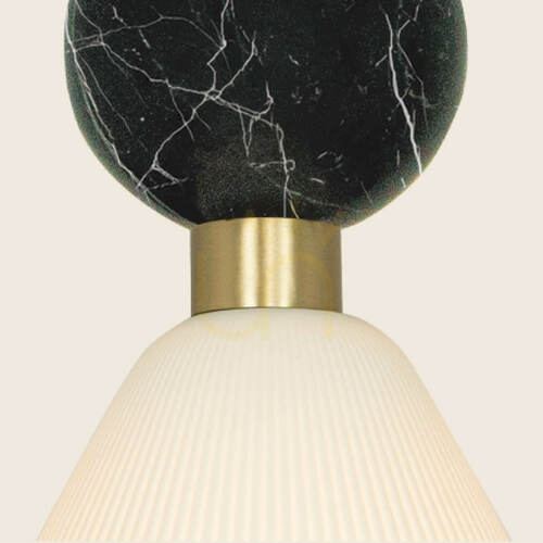 Kontrola Závěsné svítidlo Zambelis 23249 3×E14, černý mramor a mosaz, 80 cm