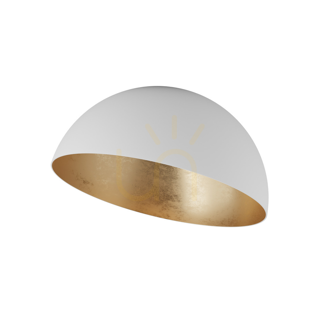 Pohled Stropní svítidlo Zambelis E27 40W kovové bílé/zlatý list 50 cm Stropní svítidlo Zambelis E27 40W kovové bílé/zlatý list 50 cm