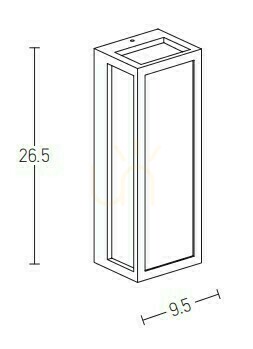 Kontrola Venkovní nástěnné svítidlo LED 9W černé ZAMBELIS
