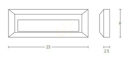 Kontrola Venkovní nástěnné krokové svítidlo 3W LED Graphite ZAMBELIS