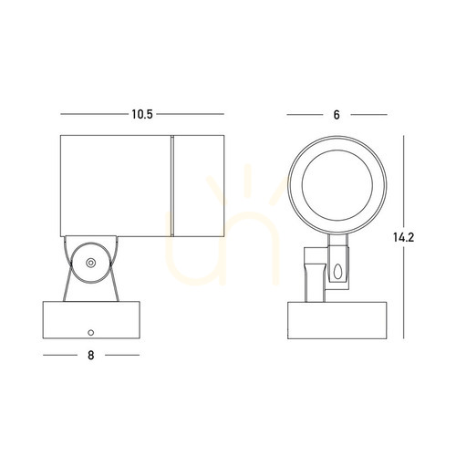 Kontrola Venkovní bodové světlo 1xgu10 Graphite ZAMBELIS