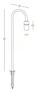 Venkovní zápichové LED světlo Zambelis E279 6 W 3000 K tmavě hnědé IP65 60 cm small 2