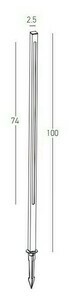 Venkovní stojací LED světlo Zambelis 15W 3000K tmavě hnědé IP65 100 cm small 1