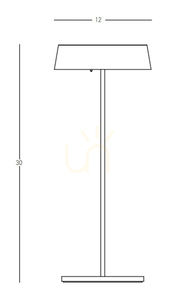 Přenosné venkovní LED stolní svítidlo Zambelis E291 zlaté 2W IP54 30 cm small 2