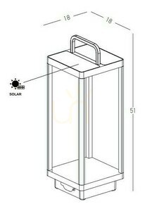Venkovní přenosné světlo se solárním osvětlením 3W Graphite ZAMBELIS. small 2