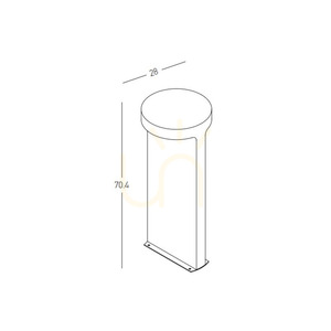 Zahradní sloupek Zambelis E384 přírodní beton LED 2×8 W 3000 K 70,4 cm IP65 small 4