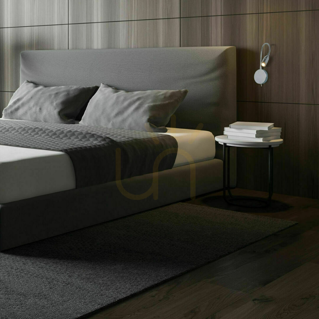 Kontrola LED nástěnné čtecí světlo Zambelis 3W chrom 3000K IP20 LED nástěnné čtecí světlo Zambelis 3W chrom 3000K IP20