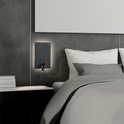 Kontrola LED nástěnné světlo na čtení 3W+5W černé matné Zambelis