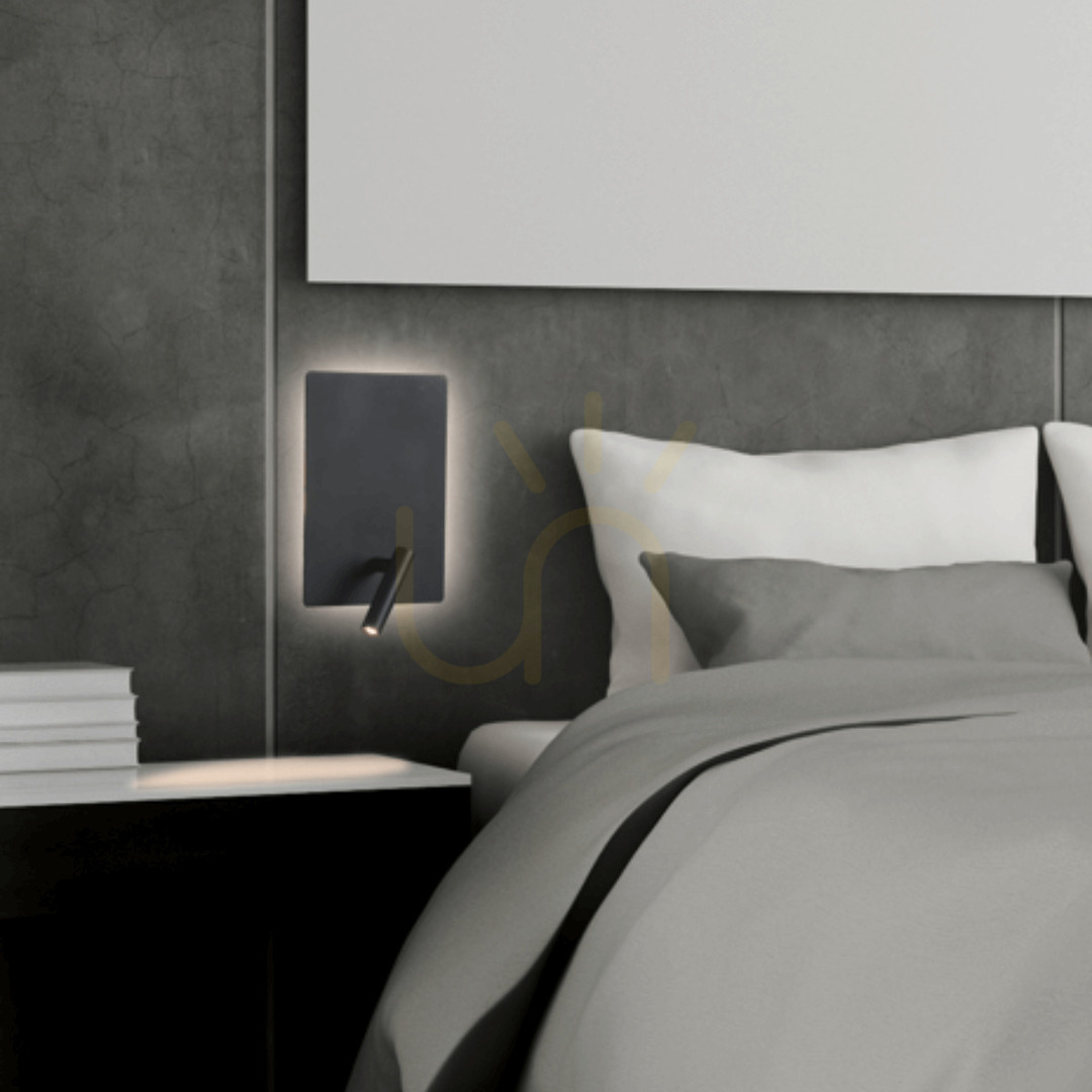 Kontrola LED nástěnné světlo na čtení 3W+5W černé matné Zambelis LED nástěnné světlo na čtení 3W+5W černé matné Zambelis