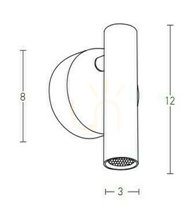 Nástěnné svítidlo na čtení Zambelis H48-B LED 3W 240lm 3000K černé matné pohyblivé rameno vypínač small 2
