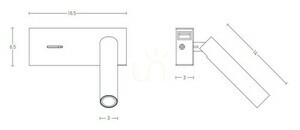 Světlo na čtení LED 3W bílé ZAMBELIS small 2
