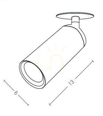 Pohled Stropní bodové svítidlo Zambelis S057 černé matné GU10 35 W Stropní bodové svítidlo Zambelis S057 černé matné GU10 35 W