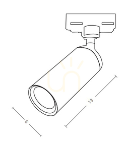 Lištové svítidlo Zambelis S058-24, LED 9 W, 1000 lm, 3000 K, CRI 90, úhel 24°, třífázová lišta, bílá matná, ø6 cm small 1