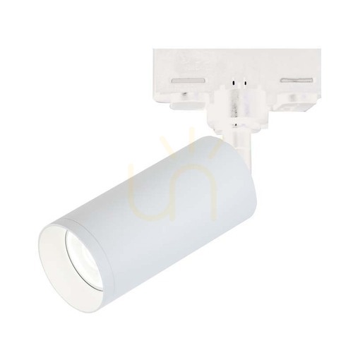 Kontrola Lištové svítidlo Zambelis S058-24, LED 9 W, 1000 lm, 3000 K, CRI 90, úhel 24°, třífázová lišta, bílá matná, ø6 cm