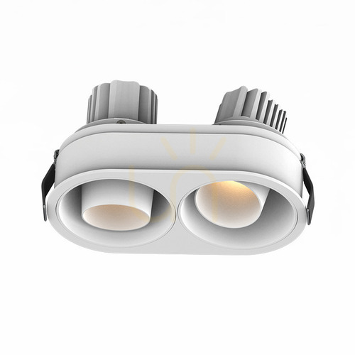 Kontrola Zapuštěné bodové LED světlo 2x10w 3000k White Ip44 ZAMBELIS